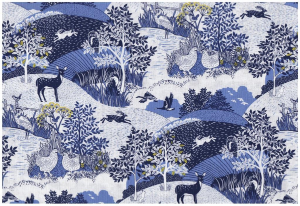 Hedgerow scenic blue